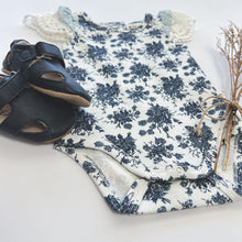Load image into Gallery viewer, Love Henry Knit Onesie Baby Girls Knit Romper - Navy Floral
