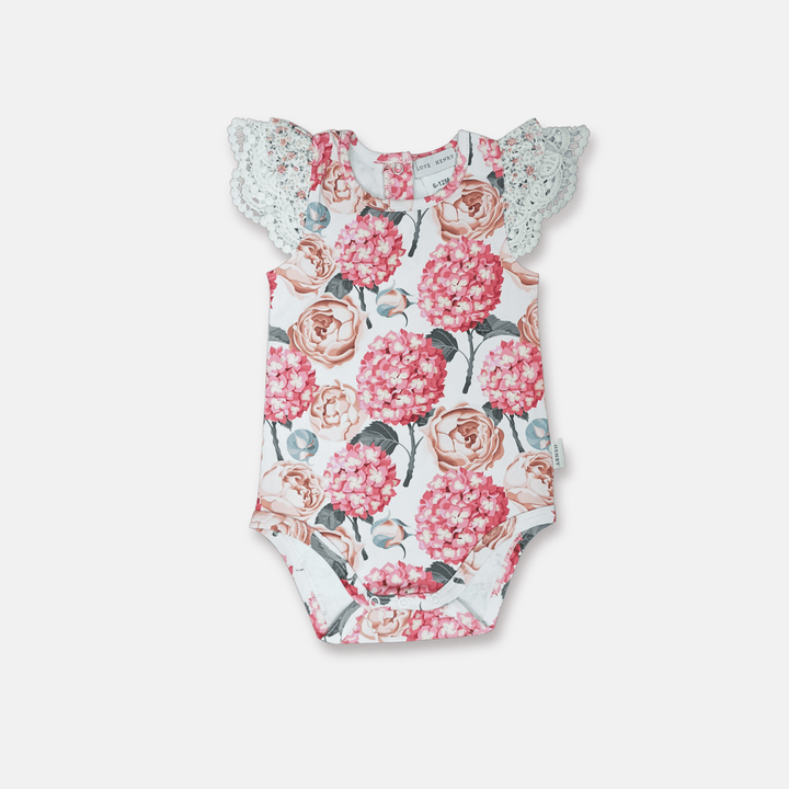 Love Henry Knit Onesie Baby Girls Knit Romper - Pink Blossom