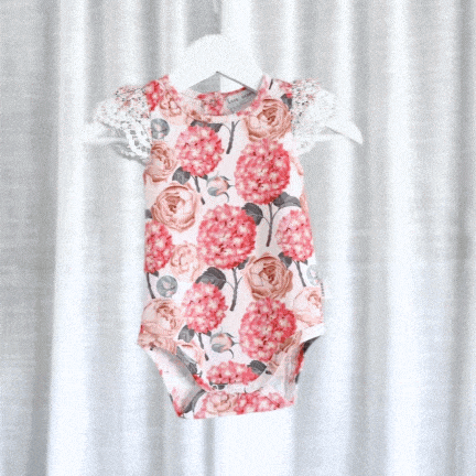 Love Henry Knit Onesie Baby Girls Knit Romper - Pink Blossom