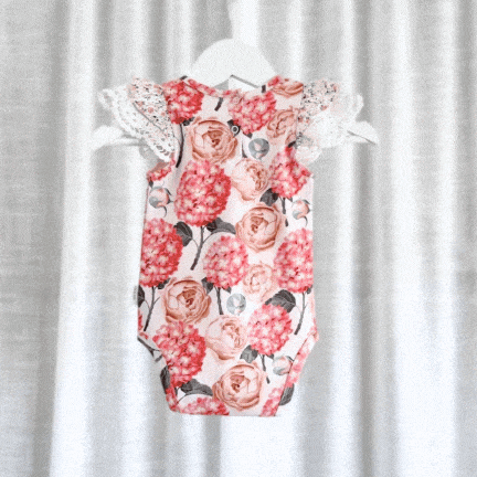 Love Henry Knit Onesie Baby Girls Knit Romper - Pink Blossom