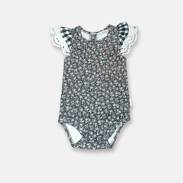Love Henry Knit Onesie Baby Girls Knit Romper - Vintage Posy