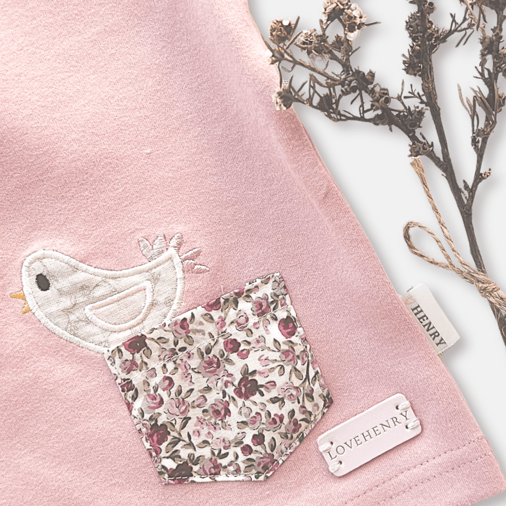 Love Henry Knit Onesie Baby Girls Knit Top -  Pocket Birdy