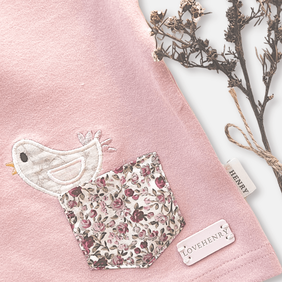 Love Henry Knit Onesie Baby Girls Knit Top -  Pocket Birdy