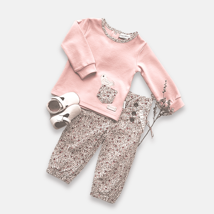 Love Henry Knit Onesie Baby Girls Knit Top -  Pocket Birdy
