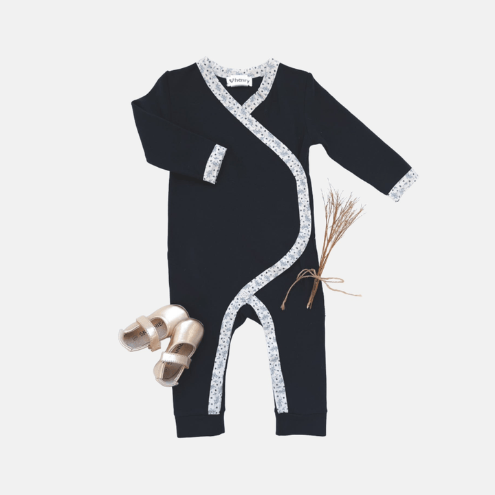 Love Henry Knit Onesie Baby Girls Winter Onesie - Navy