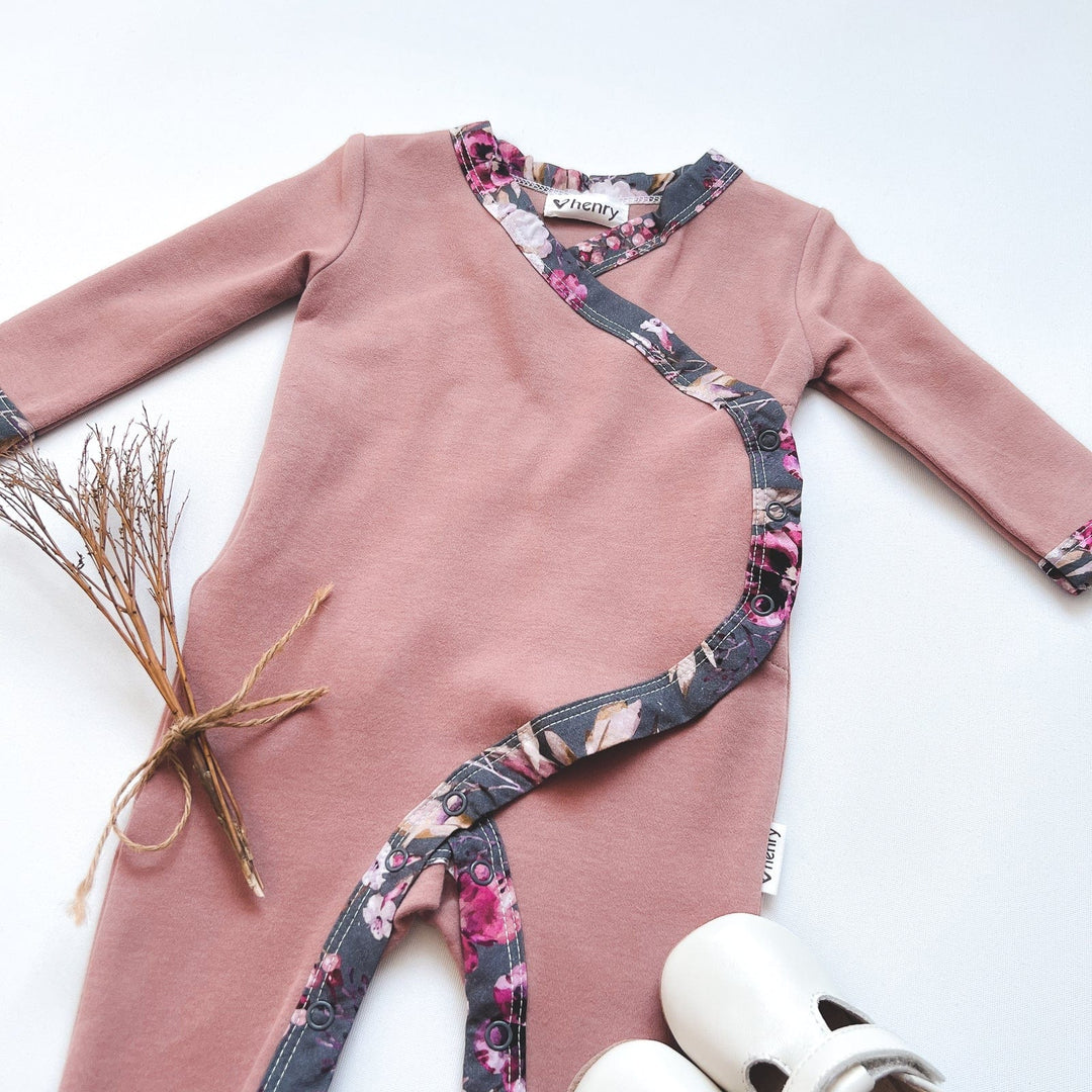 Love Henry Knit Onesie Baby Girls Winter Onesie - Pink Rust