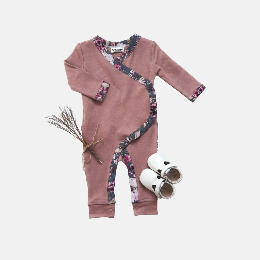 Love Henry Knit Onesie Baby Girls Winter Onesie - Pink Rust