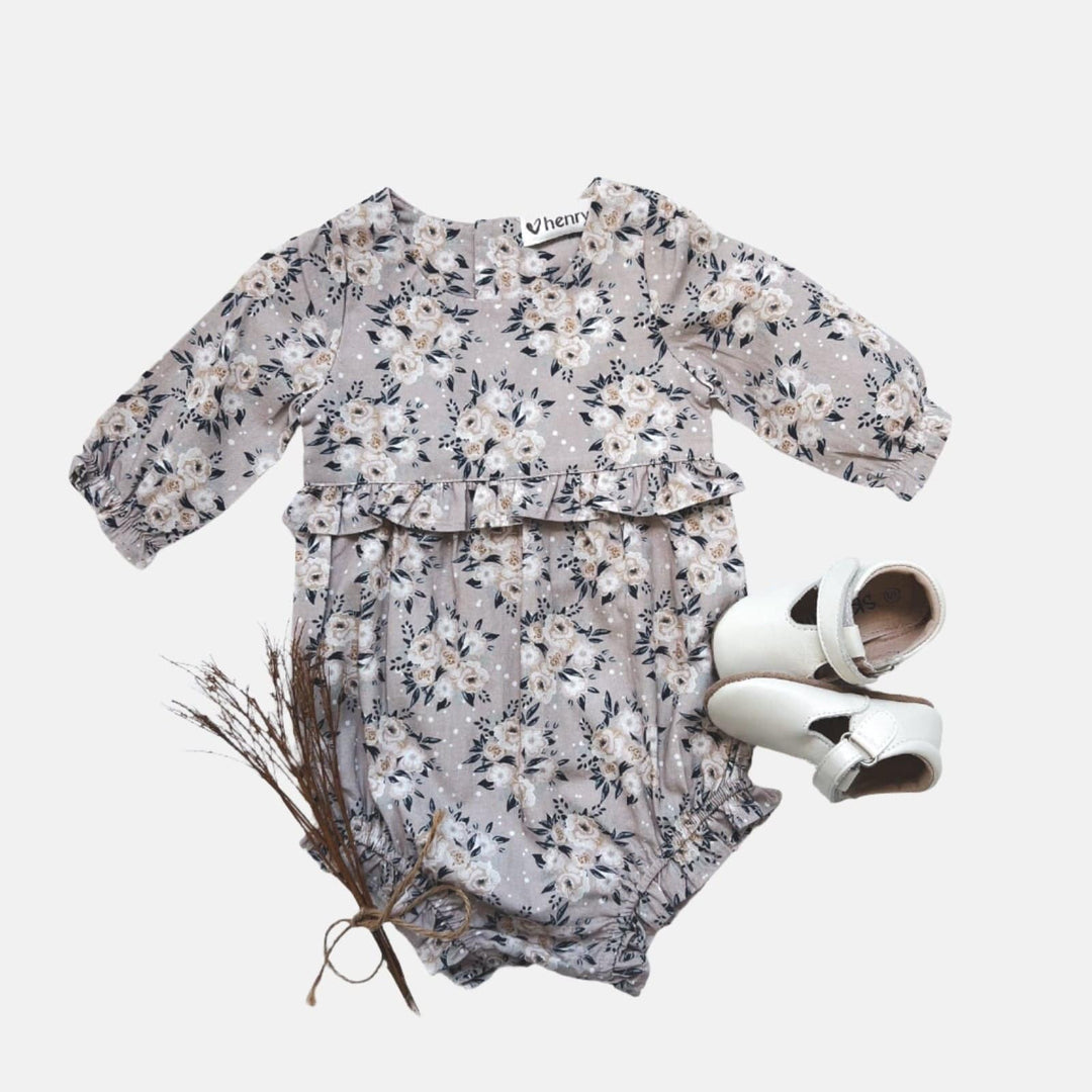 Love Henry Onesie Baby Girls Long Sleeve Nora Playsuit - Prairie Floral