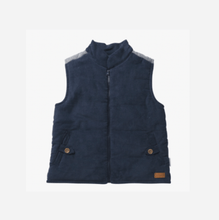 Load image into Gallery viewer, Love Henry outerwear Baby Boys Cooper Puffer Vest - Navy Corduroy
