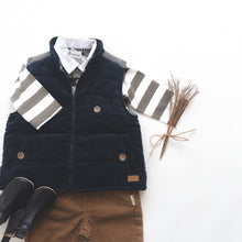 Load image into Gallery viewer, Love Henry outerwear Baby Boys Cooper Puffer Vest - Navy Corduroy

