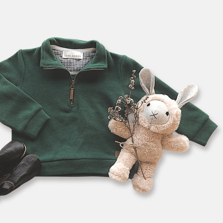 Love Henry Outerwear Baby Boys Harry Jumper - Green