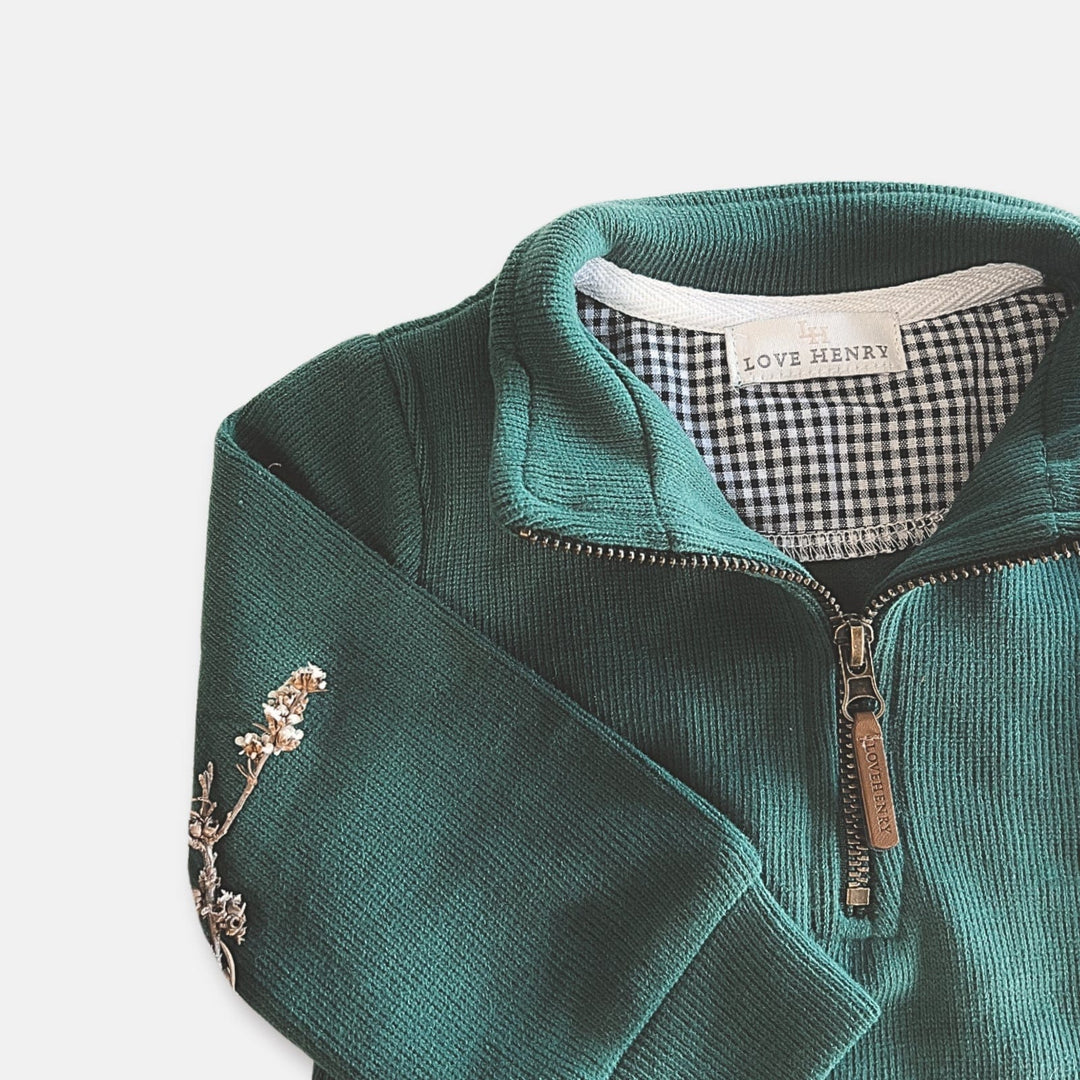 Love Henry Outerwear Baby Boys Harry Jumper - Green
