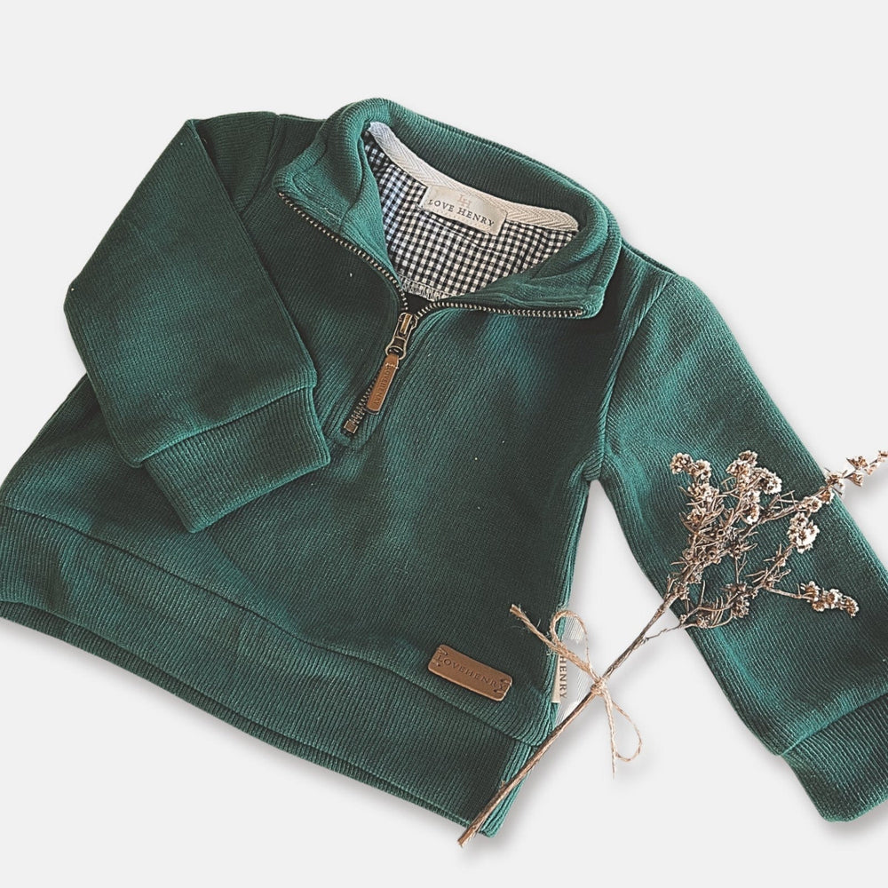 Love Henry Outerwear Baby Boys Harry Jumper - Green