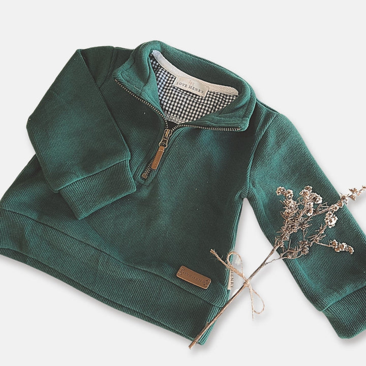 Love Henry Outerwear Baby Boys Harry Jumper - Green
