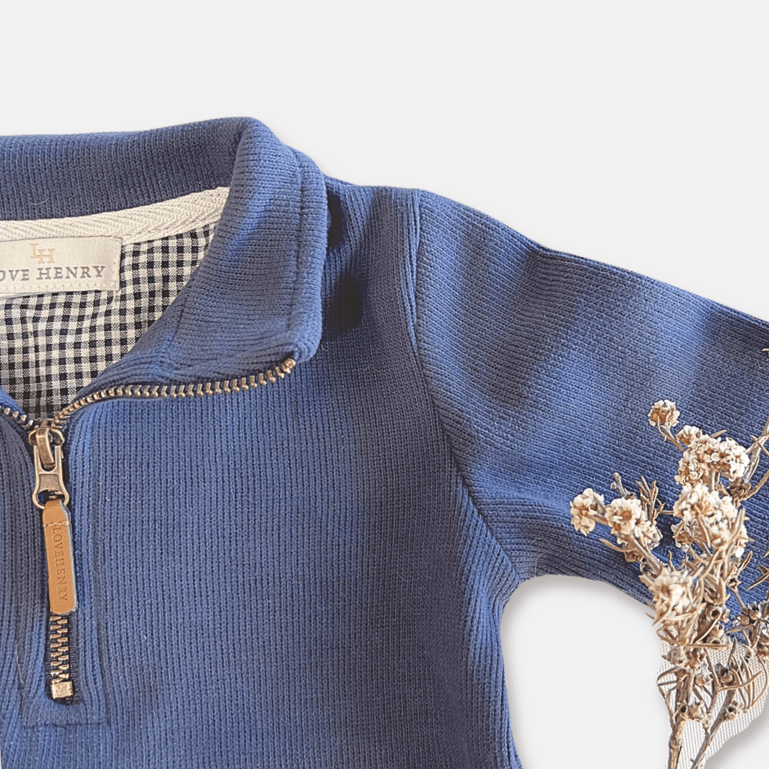 Love Henry Outerwear Baby Boys Harry Jumper - Navy