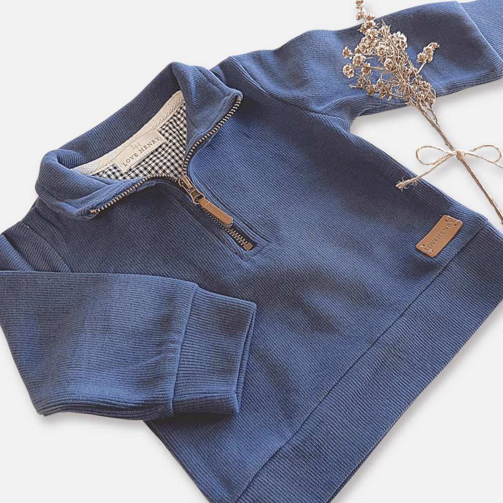 Love Henry Outerwear Baby Boys Harry Jumper - Navy