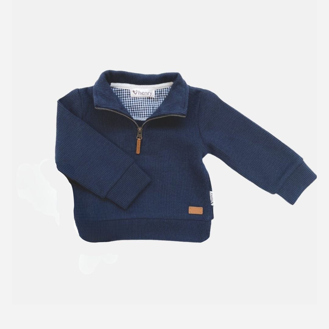 Love Henry Outerwear Baby Boys Harry Jumper - Navy