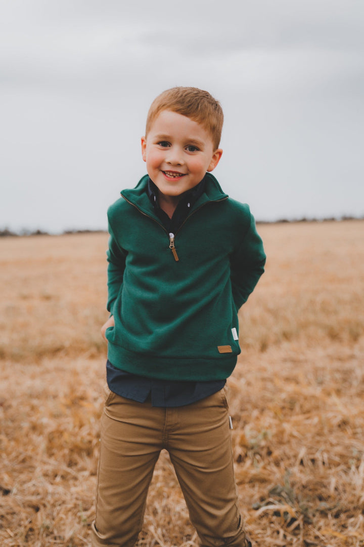 Love Henry Outerwear Boys Harry Jumper - Green