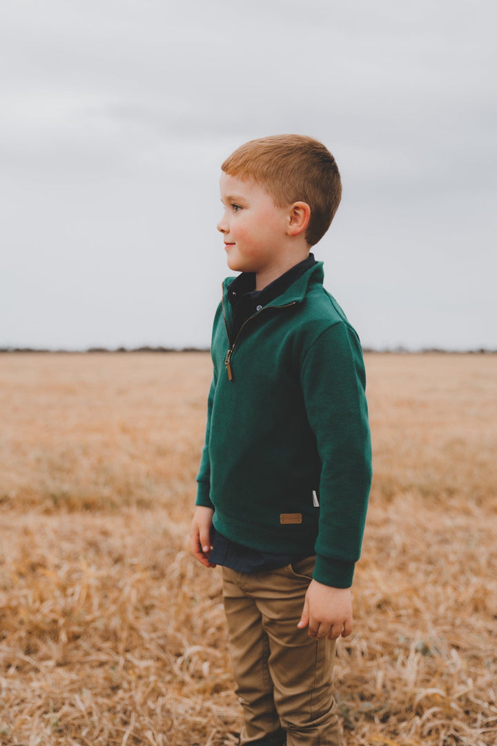 Love Henry Outerwear Boys Harry Jumper - Green