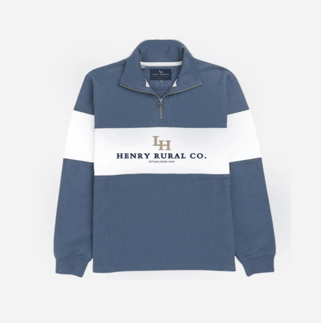 Love Henry Outerwear Boys Rural Co Sweater - Blue/White