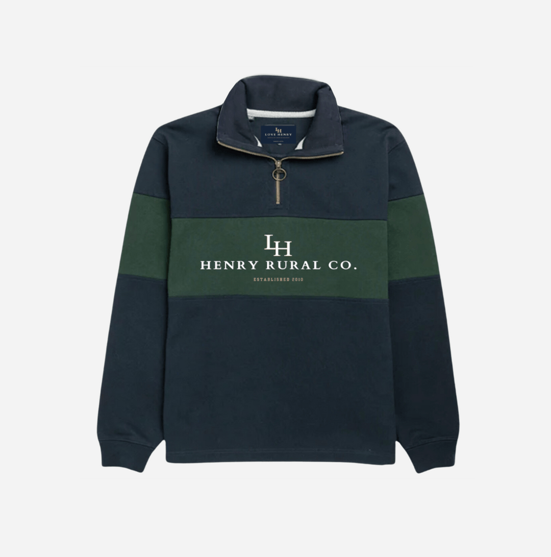 Love Henry Outerwear Boys Rural Co Sweater - Navy/Green