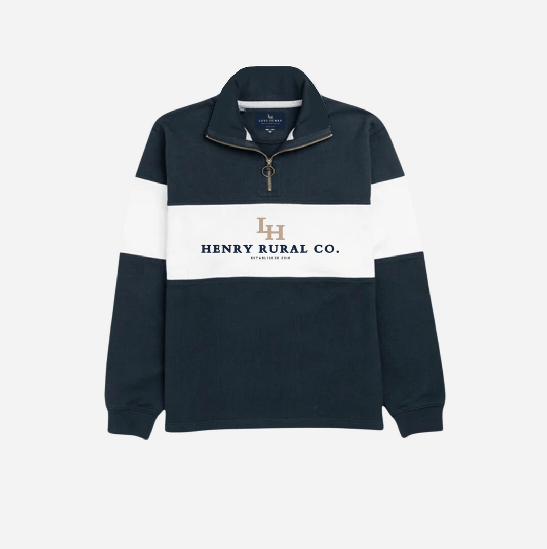 Love Henry Outerwear Boys Rural Co Sweater - Navy/White