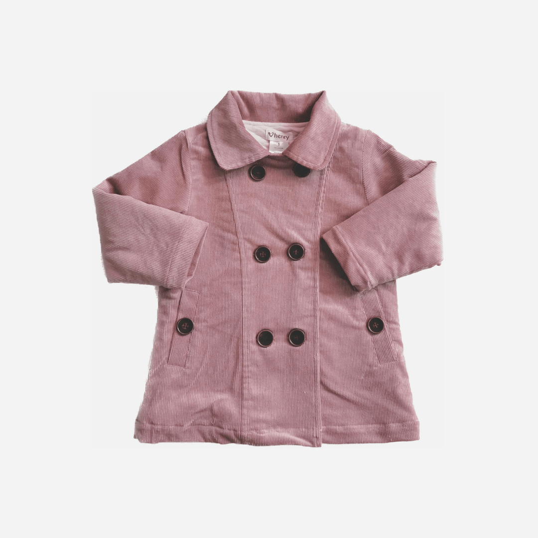 Love Henry Outerwear Girls Corduroy Coat - Pink