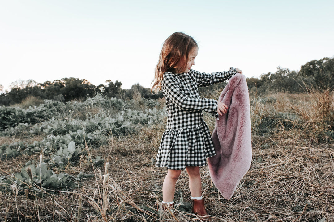 Love Henry Outerwear Girls Fur Vest - Pink