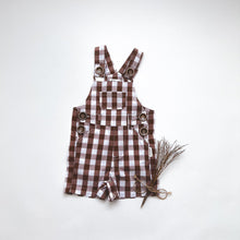 Load image into Gallery viewer, Love Henry Overalls Baby Boys Ned Dungaree - Large Bronze Check
