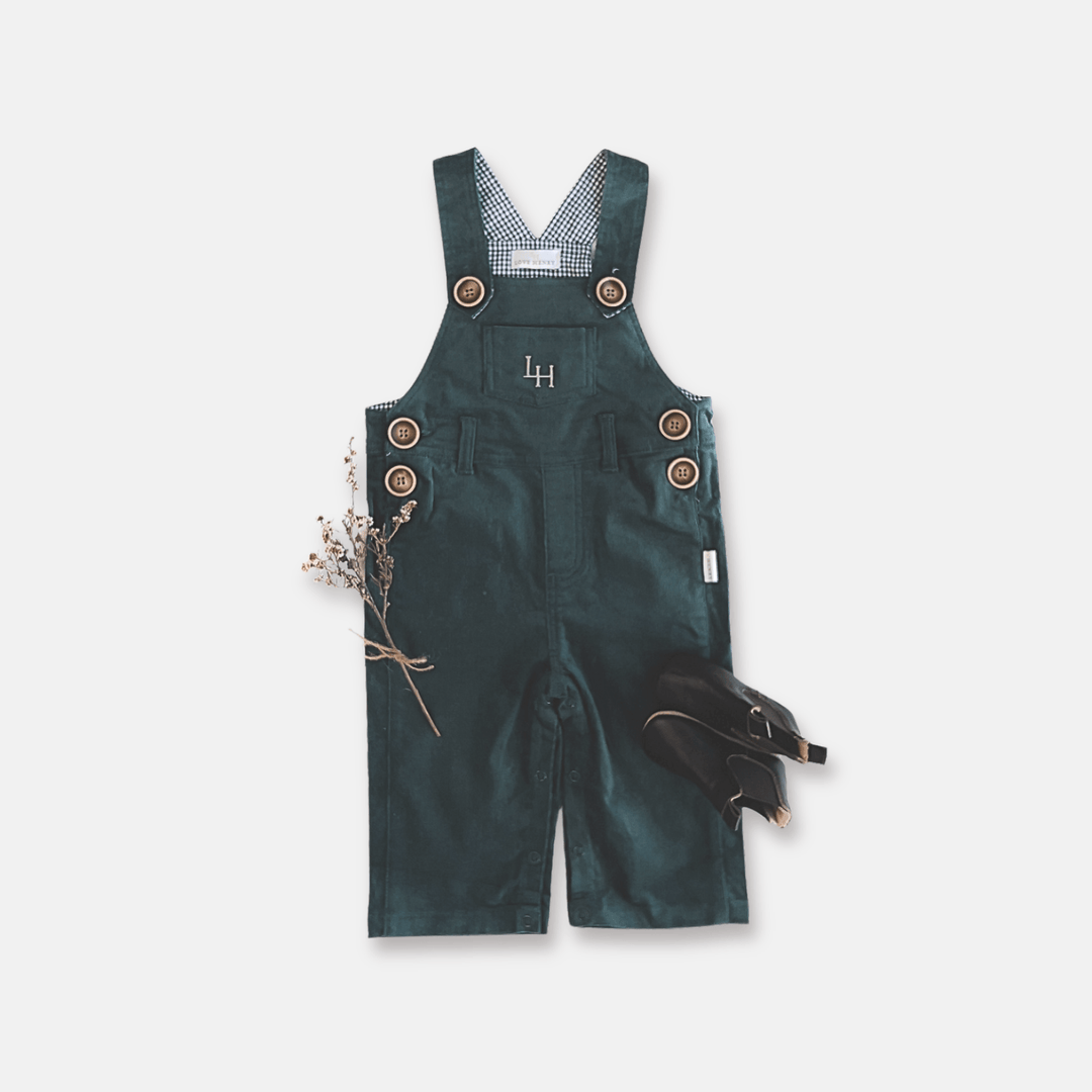 Green Corduroy Overalls Baby Tipper Overalls - Main Image