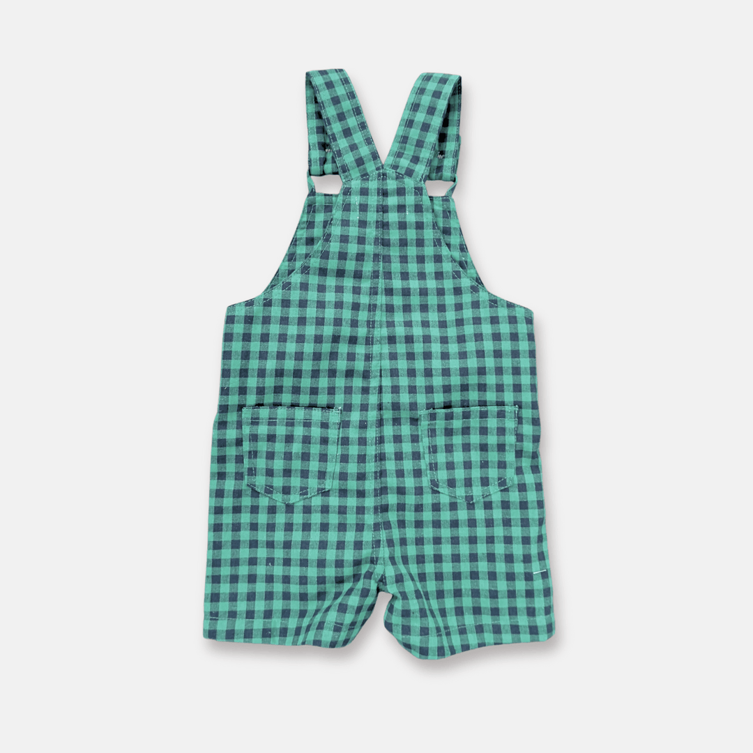 Love Henry Overalls Baby Boys Roy Dungaree - Green Navy Check