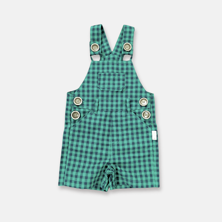 Love Henry Overalls Baby Boys Roy Dungaree - Green Navy Check