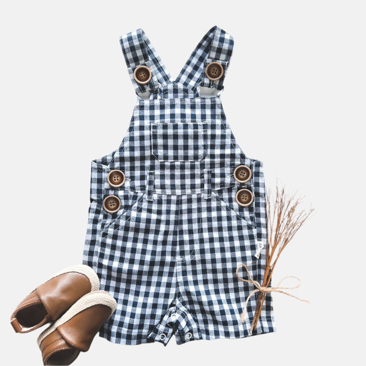 Love Henry Overalls Baby Boys Roy Dungaree - Navy Check