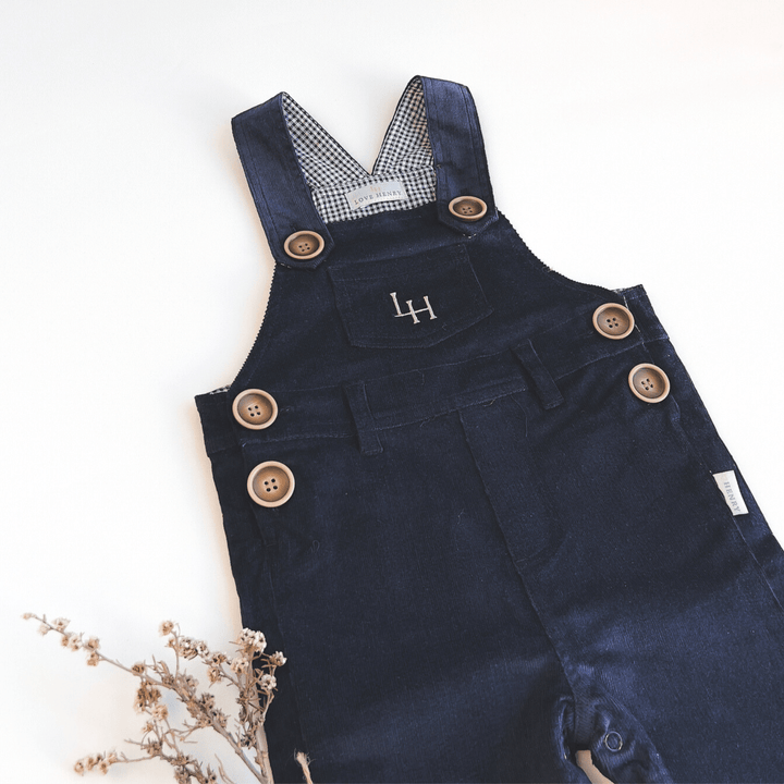 Love Henry Overalls Baby Boys Roy Dungaree - Navy Corduroy