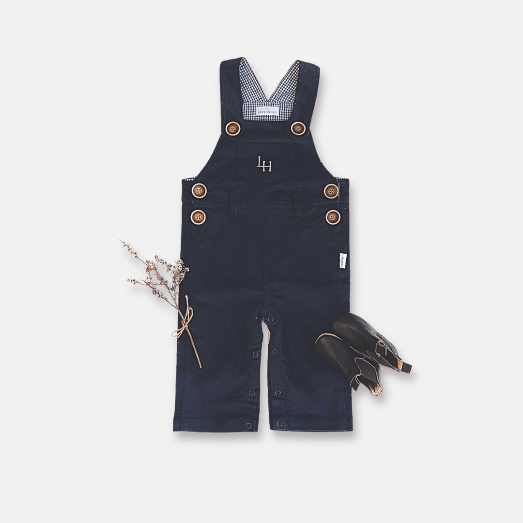 Love Henry Overalls Baby Boys Roy Dungaree - Navy Corduroy