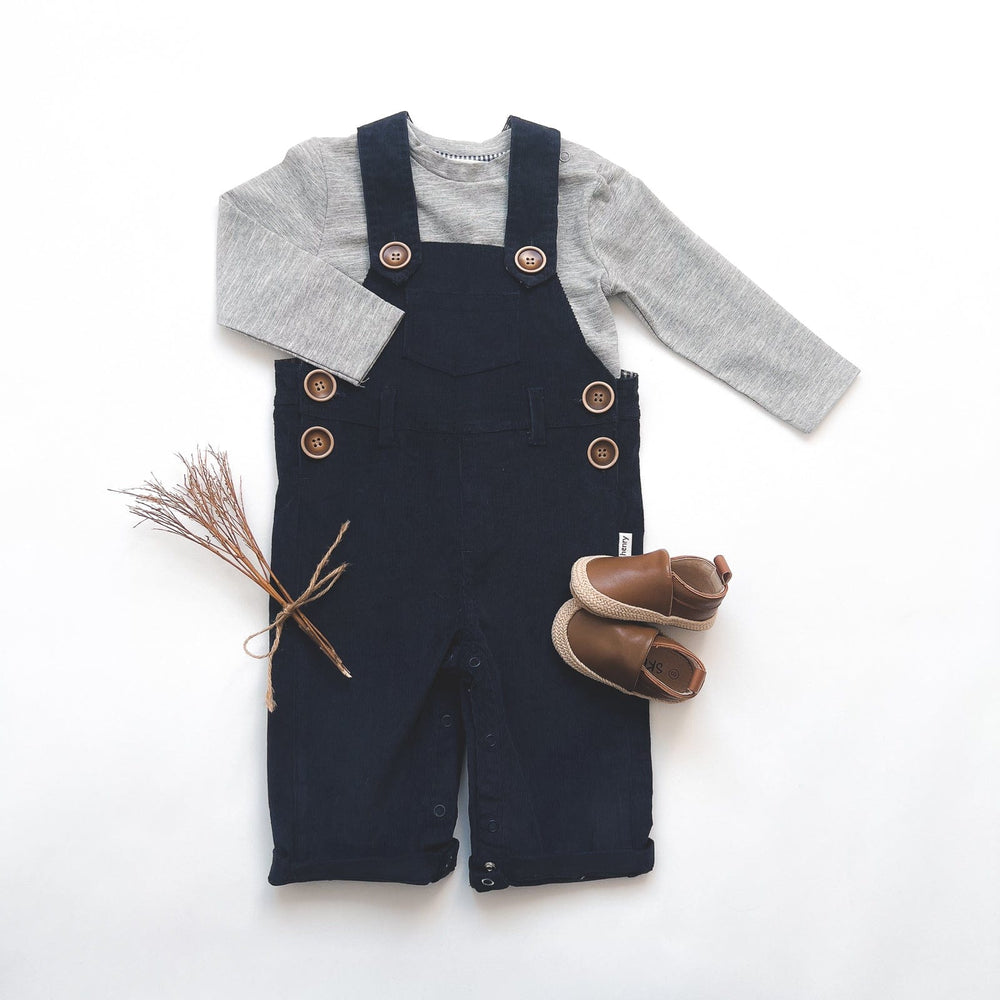 Love Henry Overalls Baby Boys Roy Dungaree - Navy Corduroy