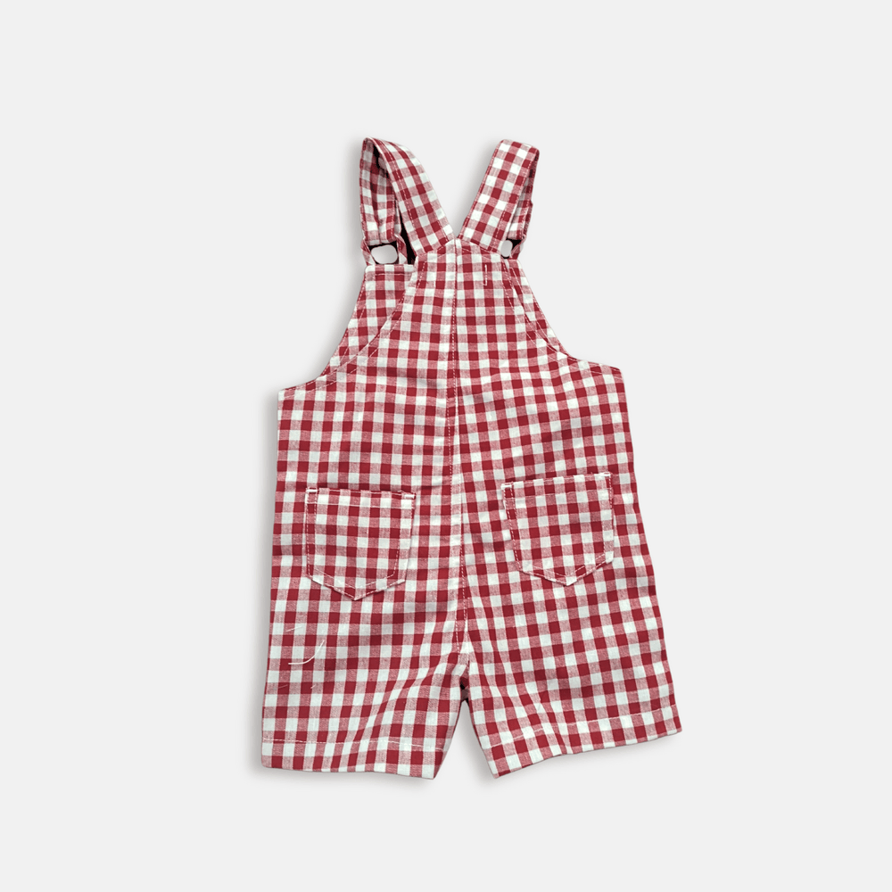 Love Henry Overalls Baby Boys Roy Dungaree - Red Check