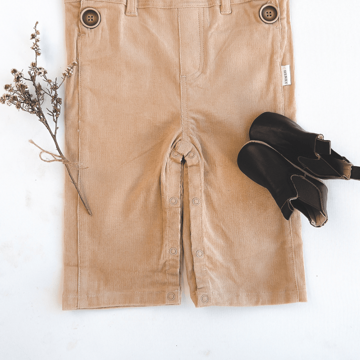 Love Henry Overalls Baby Boys Roy Dungaree - Tan Corduroy