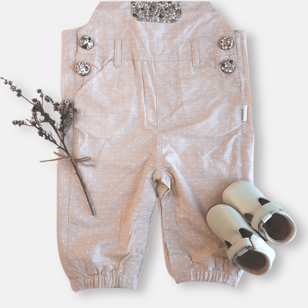 Love Henry Overalls Baby Girls Layla Dungaree - Pink Spot