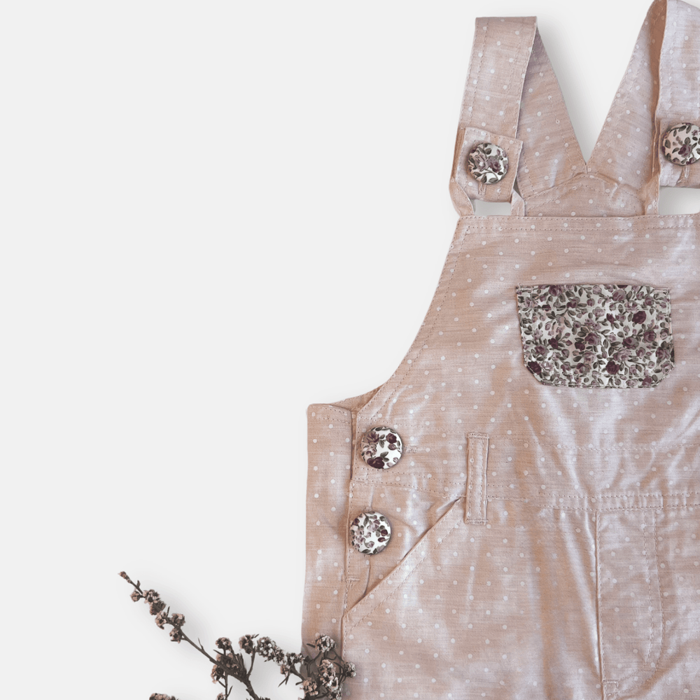 Love Henry Overalls Baby Girls Layla Dungaree - Pink Spot