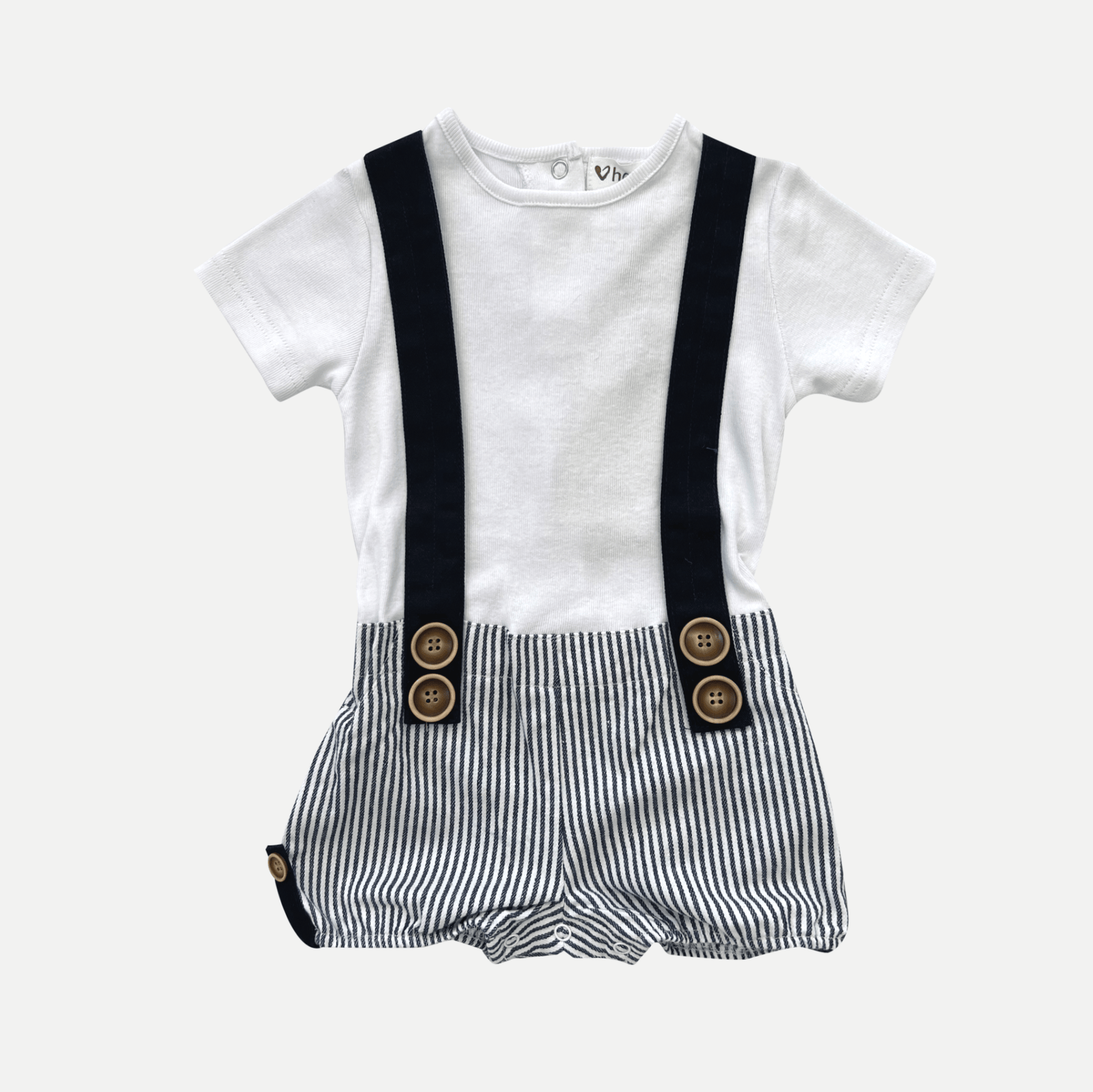 Love Henry Playsuits Baby Boys Digby - Navy Pinstripe
