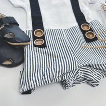 Load image into Gallery viewer, Love Henry Playsuits Baby Boys Digby - Navy Pinstripe
