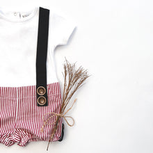 Load image into Gallery viewer, Love Henry Playsuits Baby Boys Digby - Red Pinstripe

