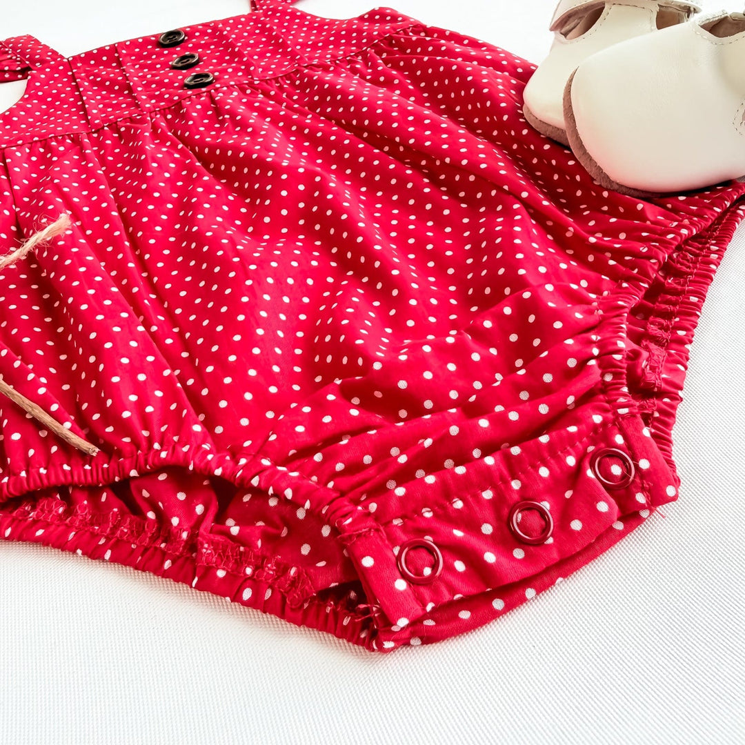 Love Henry Playsuits Baby Girls Freya Playsuit - Red Polka Dot
