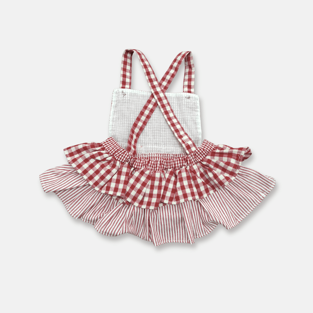 Love Henry Playsuits Baby Girls Frilly Playsuit - Red Checks