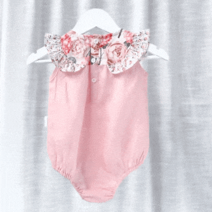 Love Henry Playsuits Baby Girls Neve Playsuit - Light Pink Linen
