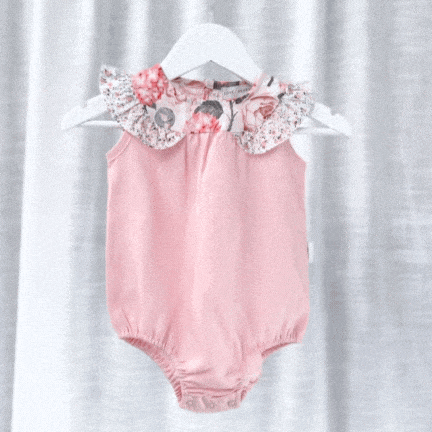 Love Henry Playsuits Baby Girls Neve Playsuit - Light Pink Linen