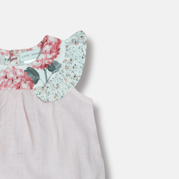 Love Henry Playsuits Baby Girls Neve Playsuit - Light Pink Linen