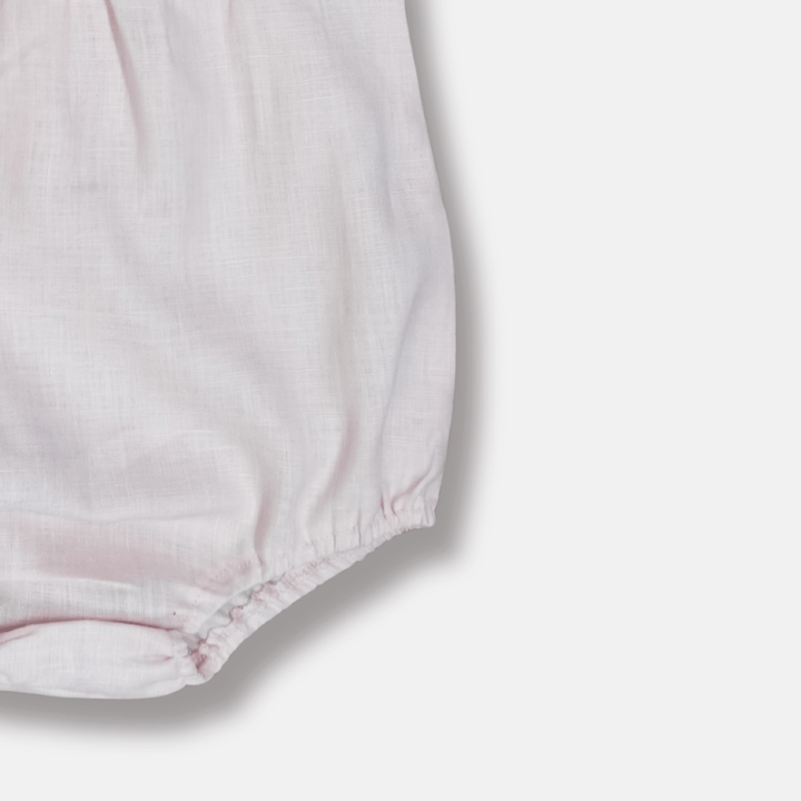 Love Henry Playsuits Baby Girls Neve Playsuit - Light Pink Linen