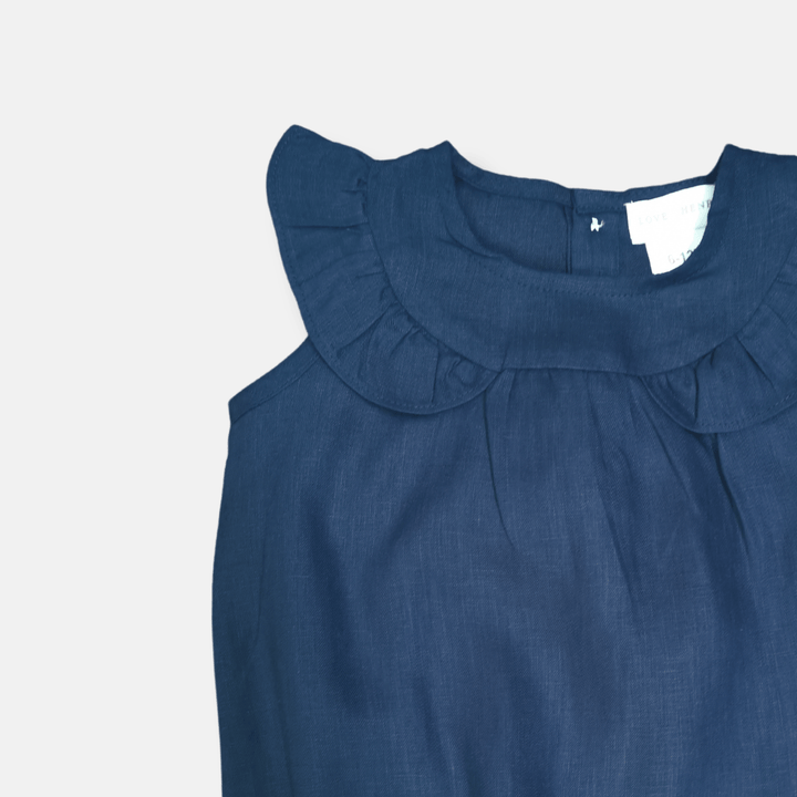 Love Henry Playsuits Baby Girls Neve Playsuit - Navy Linen